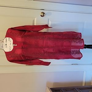 Embroidered Tunic Coverup